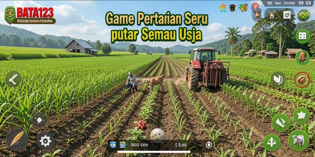 Tampilan gameplay yang menarik di BATA123 dengan aktivitas bertani.
