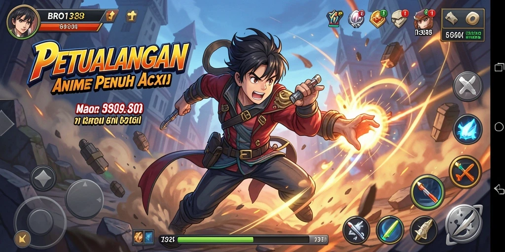 Tampilan gameplay Anime yang menarik dan penuh aksi.