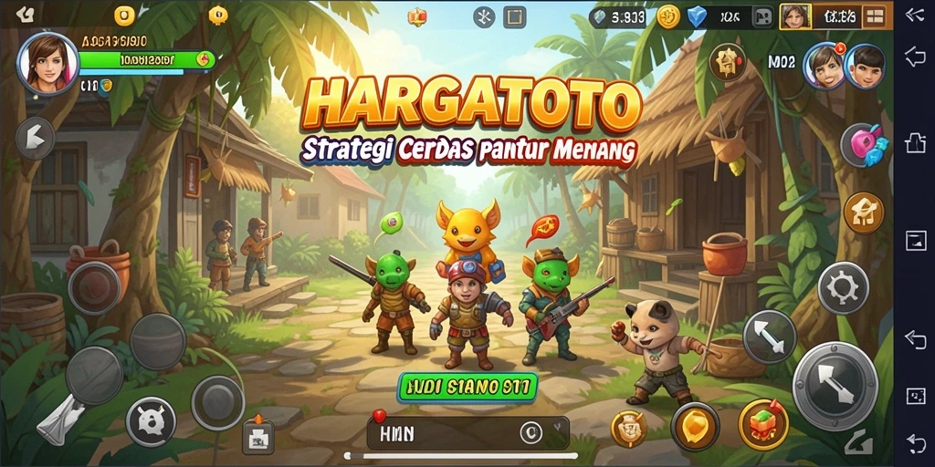 Tampilan gameplay HARGATOTO yang menantang dan strategis.