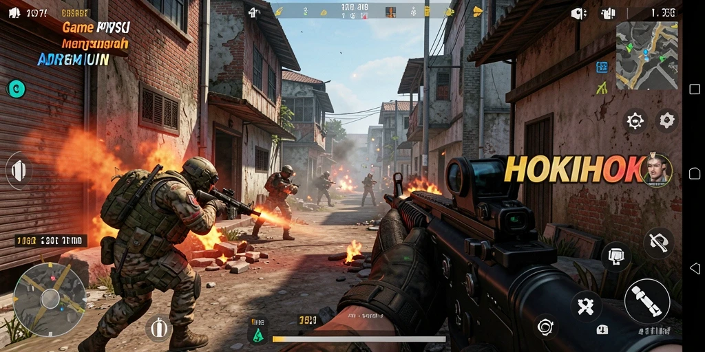 Tampilan gameplay seru dan mendebarkan dalam HOKIHOKI.
