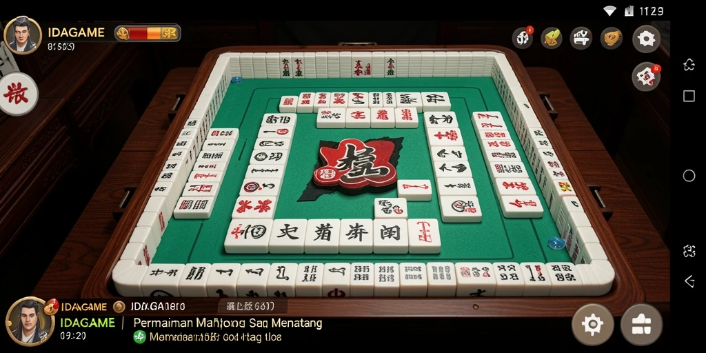 Screenshot gameplay IDAGAME menunjukkan pengalaman bermain Mahjong yang seru.