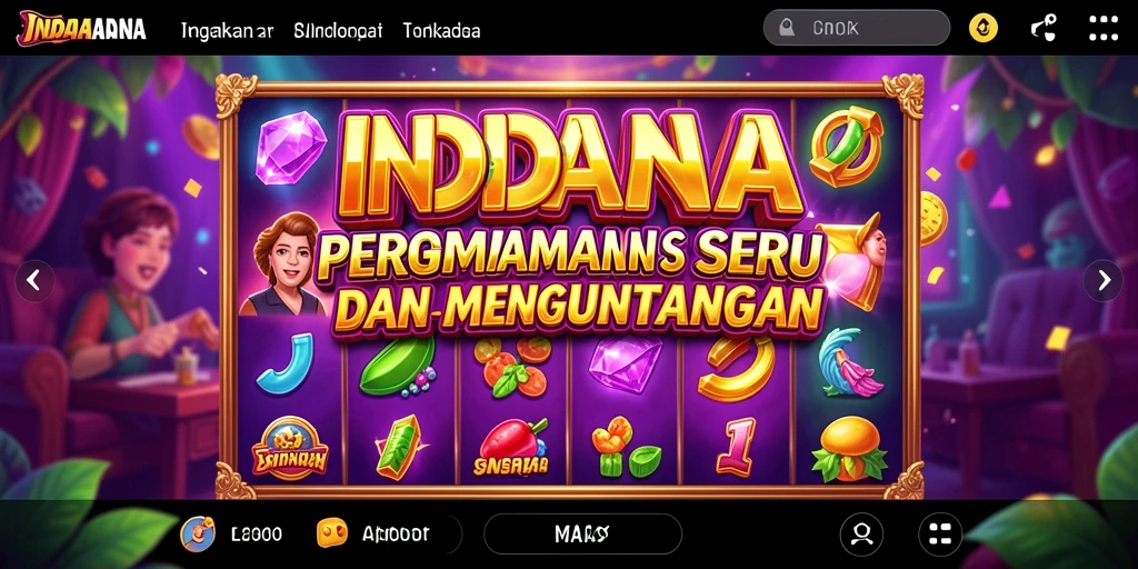 Screenshot gameplay INDAAA menunjukkan suasana seru permainan Slot.