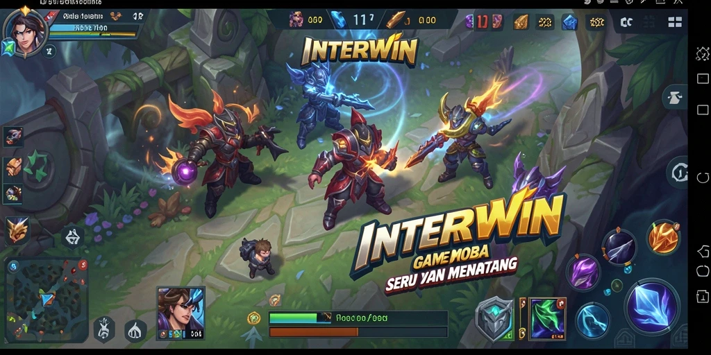 Screenshot INTERWIN menunjukkan aksi seru dalam permainan MOBA.