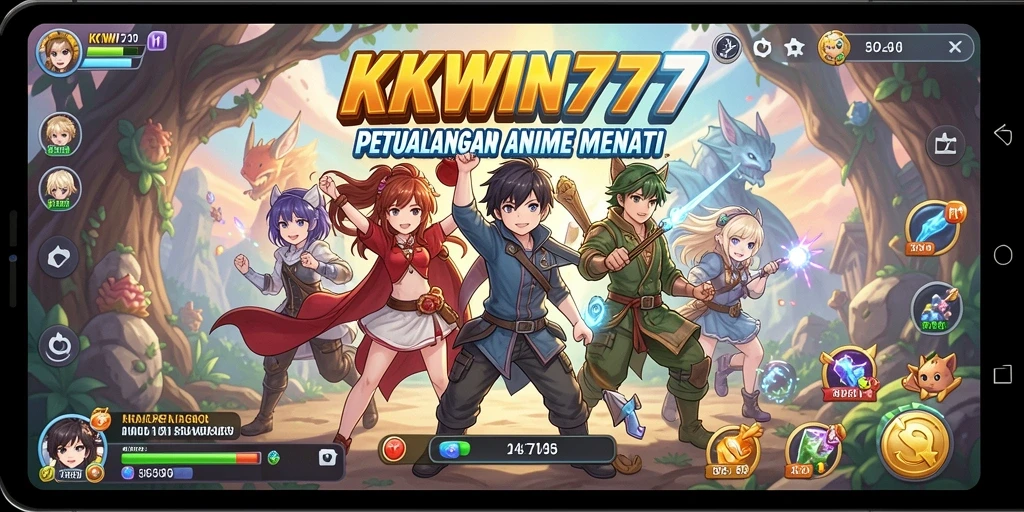 Tampilan gameplay <strong>KKWIN777</strong> yang menarik dengan karakter Anime yang dinamis.