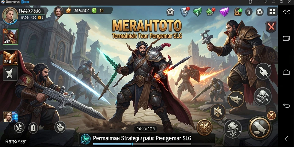 Tampilan strategis dan epik dalam MERAHTOTO, saat membangun kerajaan.