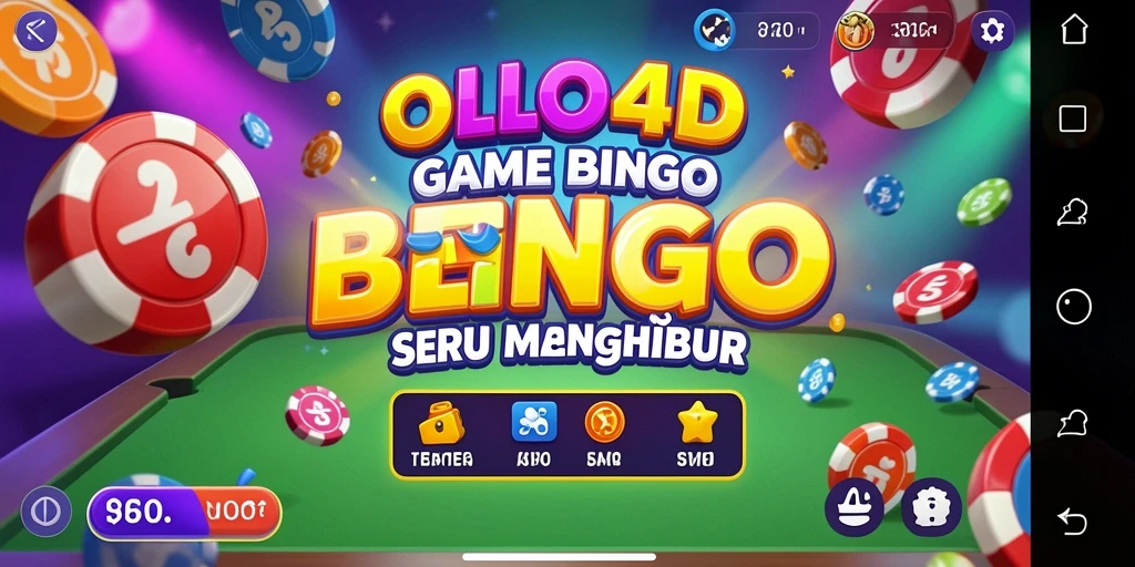 Gameplay seru Bingo dalam aplikasi OLLO4D yang menghibur.