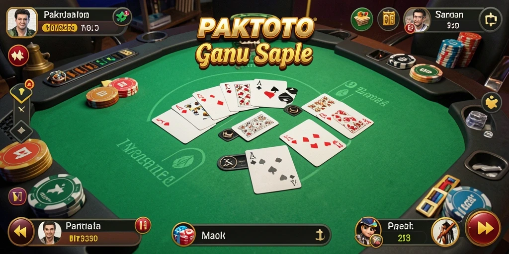 Screenshot gameplay PAKTOTO yang menampilkan suasana permainan Gaple.
