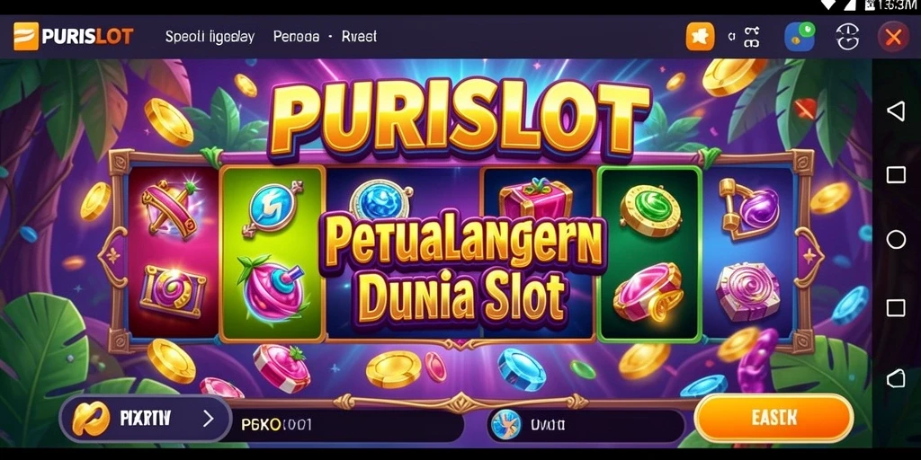 Screenshot gameplay PURISLOT menampilkan petualangan seru dalam permainan slot.
