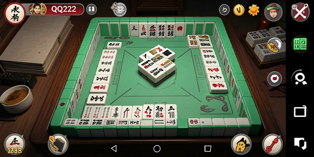 Tampilan gameplay Mahjong yang menarik di QQ222.