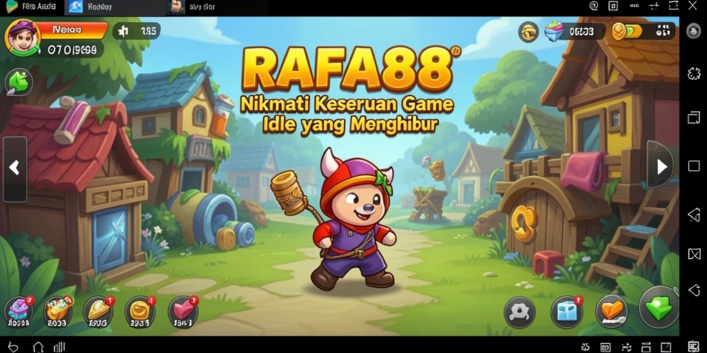 Screenshot utama RAFA88 menampilkan gameplay Idle yang mengasyikkan.