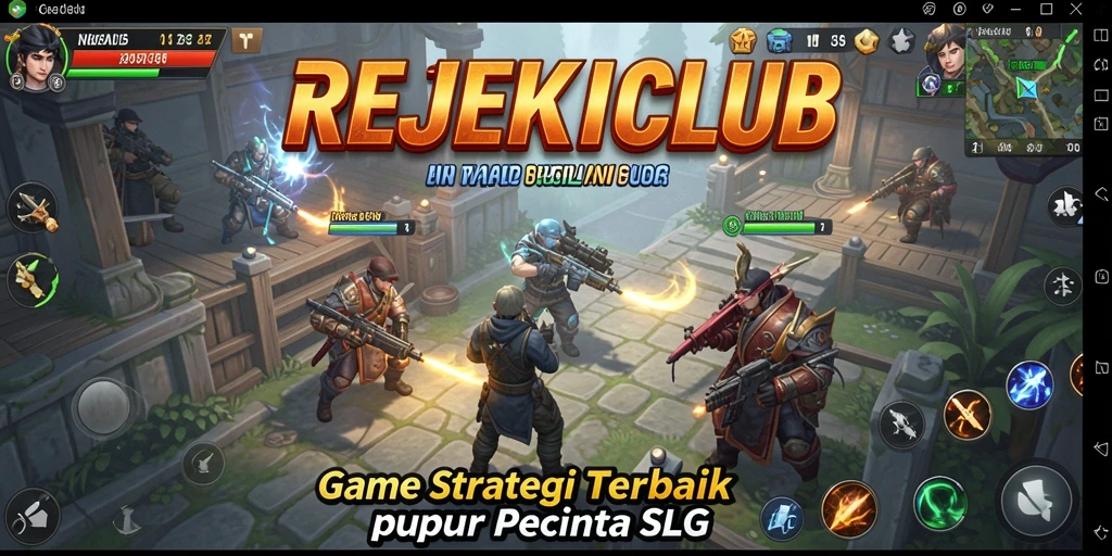 Tangkapan layar utama menunjukkan aksi seru dalam game SLG.