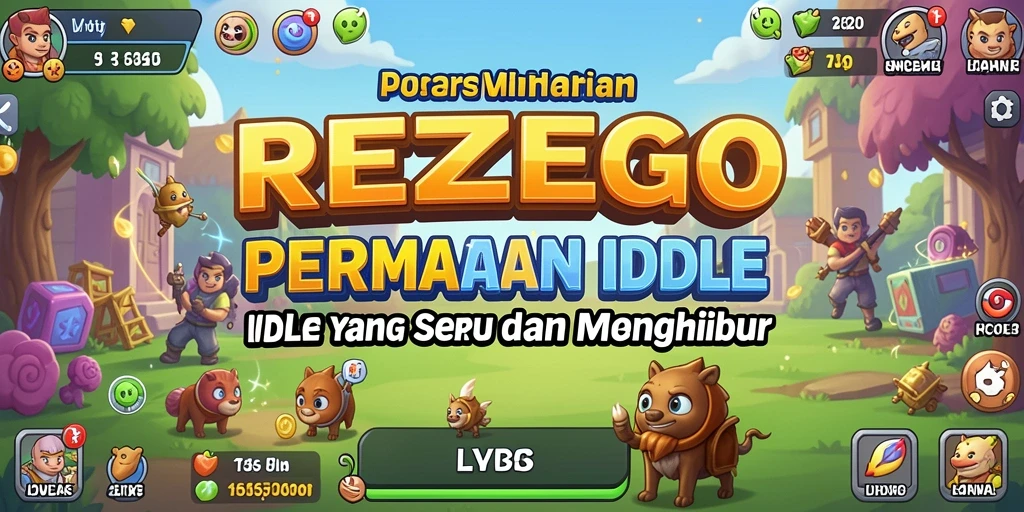 Tampilan gameplay REZEGO yang menarik dan penuh warna.