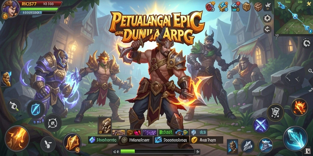 Screenshot RICIS77 menampilkan aksi seru dalam pertarungan ARPG.