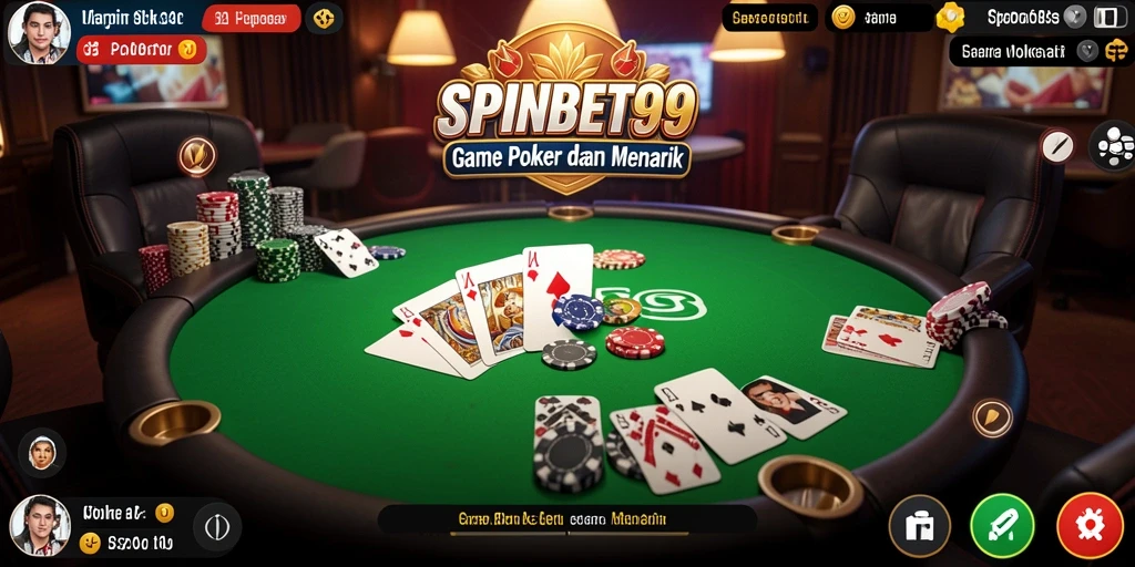 Screenshot gameplay <strong>SPINBET99</strong> menunjukkan keseruan bermain Poker secara langsung.
