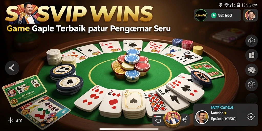 Tampilan gameplay Gaple yang seru dan menarik di SVIPWINS.