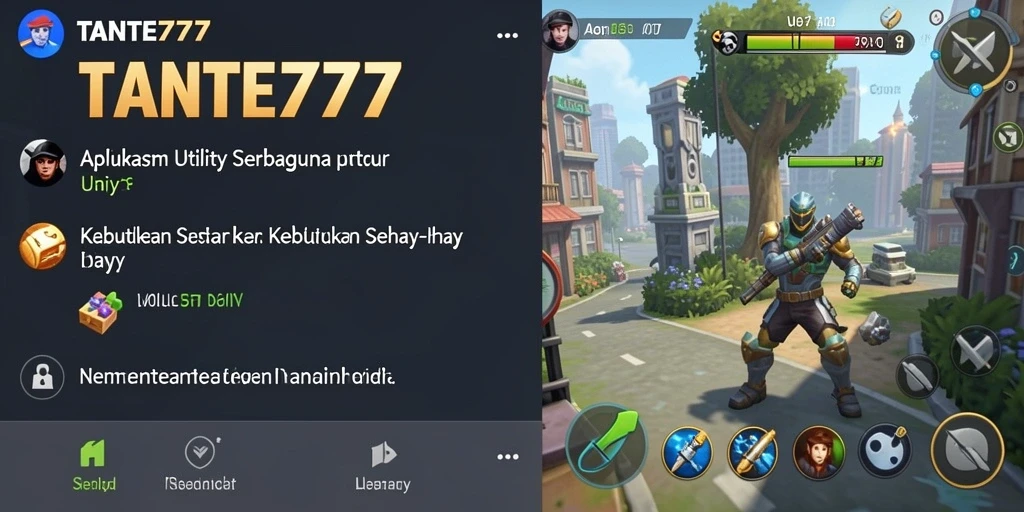 Tampilan antarmuka utama TANTE777 yang intuitif dan menarik.
